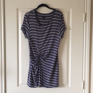 Deletta striped gathered dress
